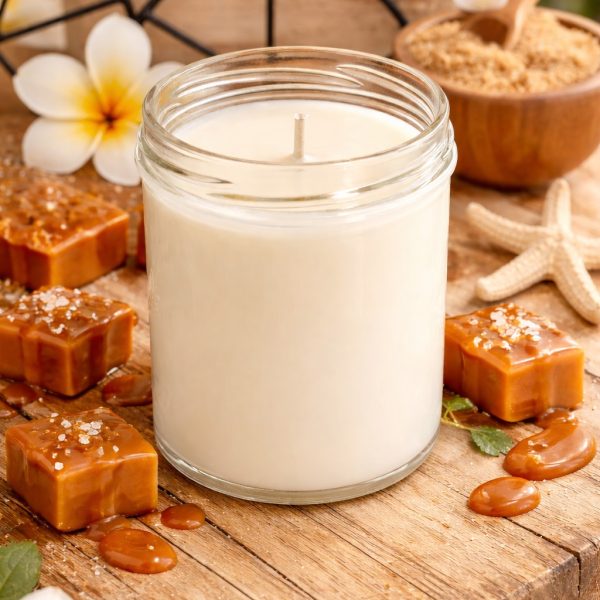 Bougie parfumée Caramel beurre salé cire soja-Effet de Cyr