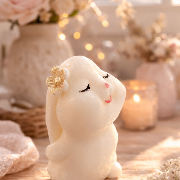 Lapin mignon et décor chaleureux